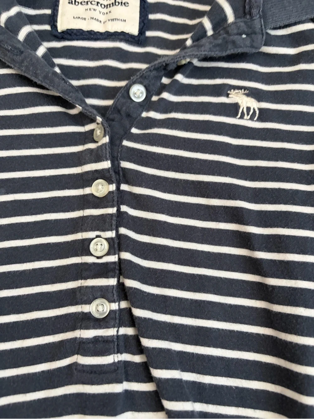 Rare Vintage Y2k Abercrombie and Fitch Polo Shirt - Picture 2 of 4